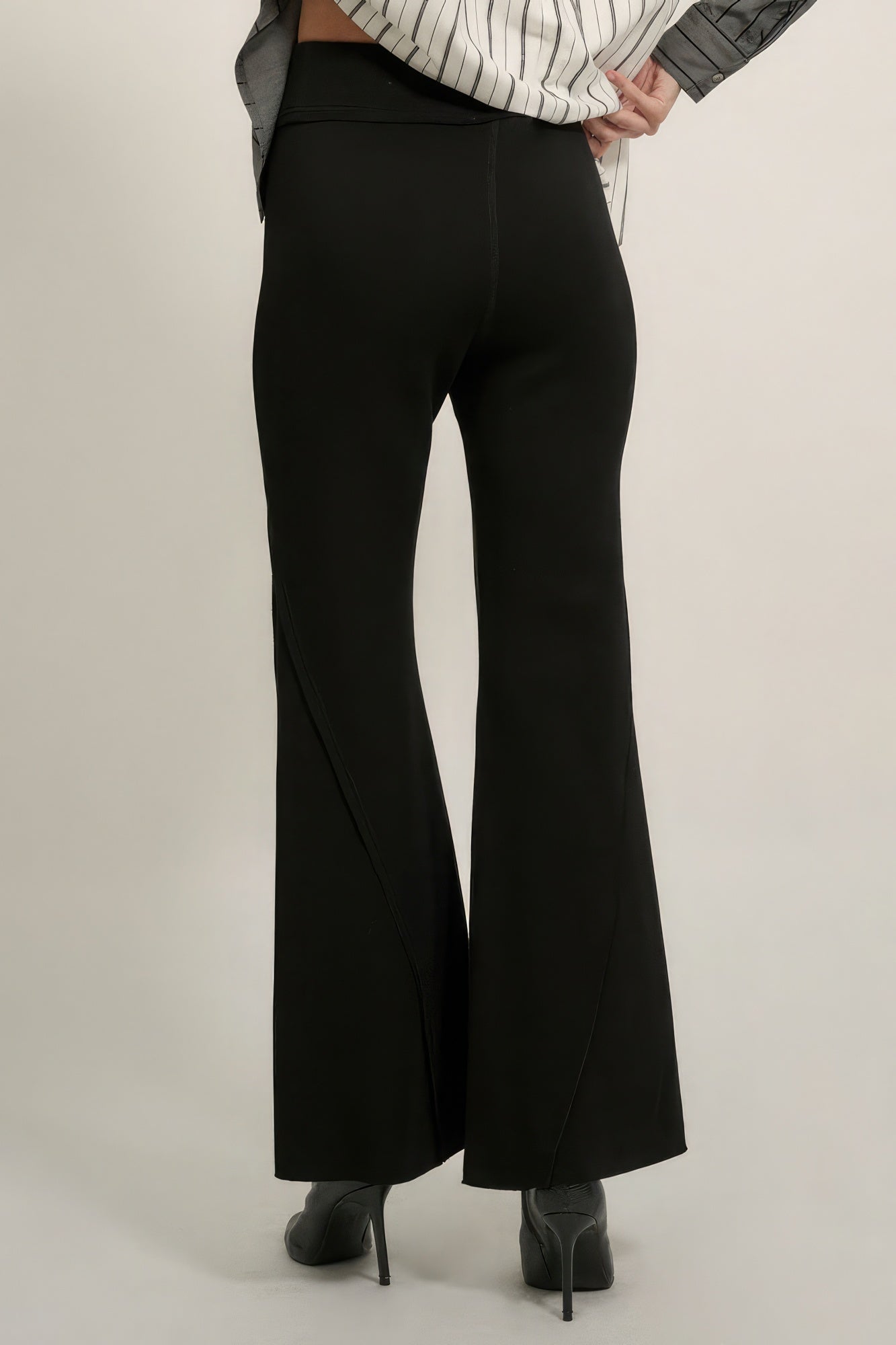 Solid Raw Edge Expose Seam Flare Pants-Product Type | Naughty Smile Fashion