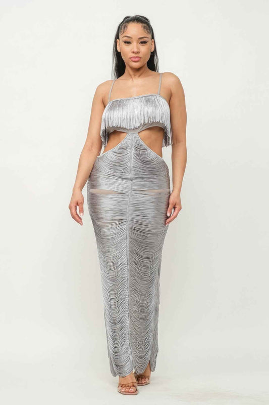 Sale - Lux Fringe Maxi Dress – On Sale Now