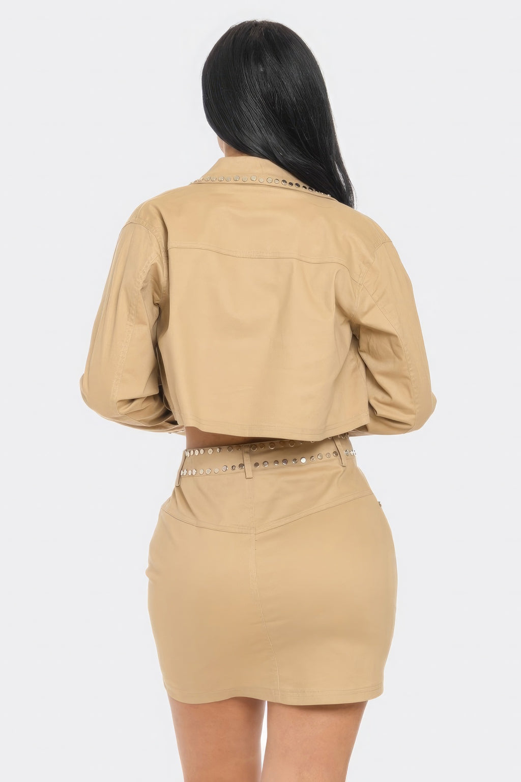 Embroidered cropped shirt set-Product Type | Naughty Smile Fashion