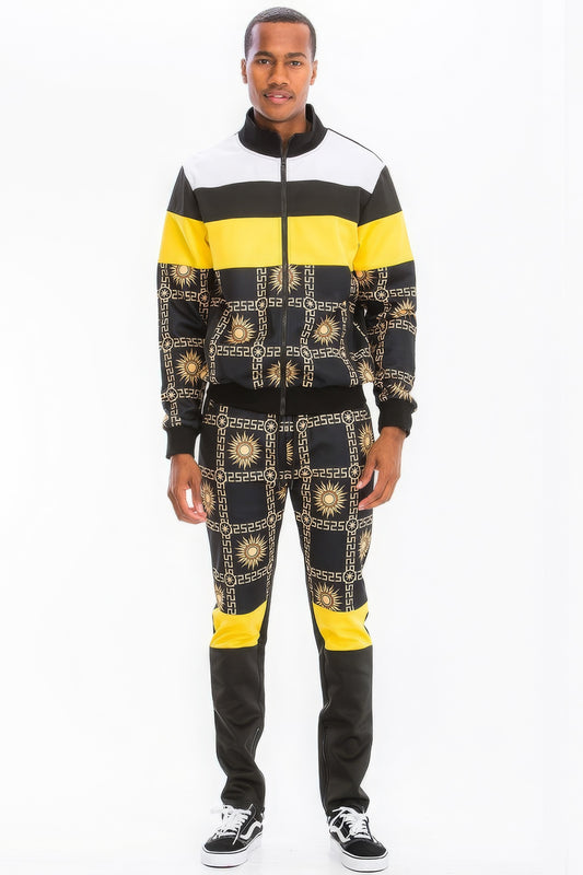 Printed Poly Span Track Set – men’s fashion, stylish and versatile