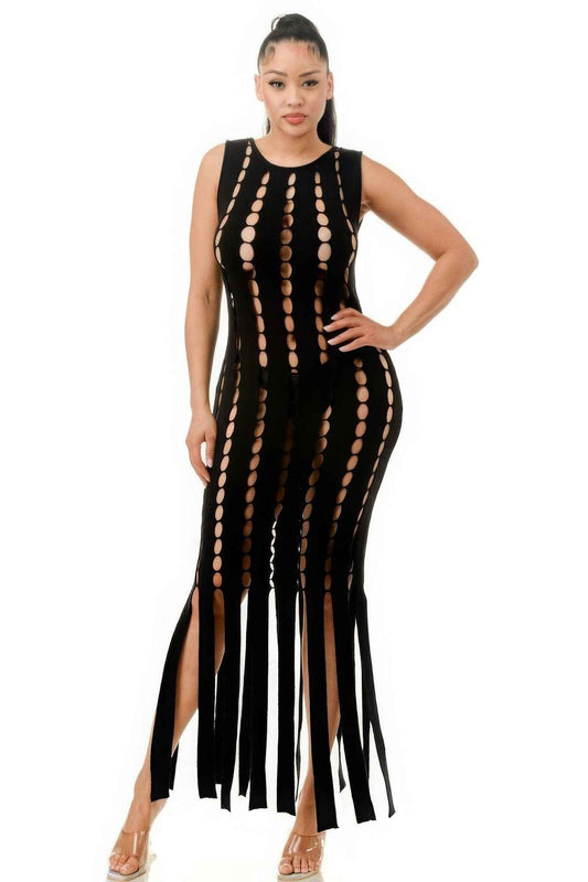 Sale - Cut Out Fringe Dress – On Sale Now