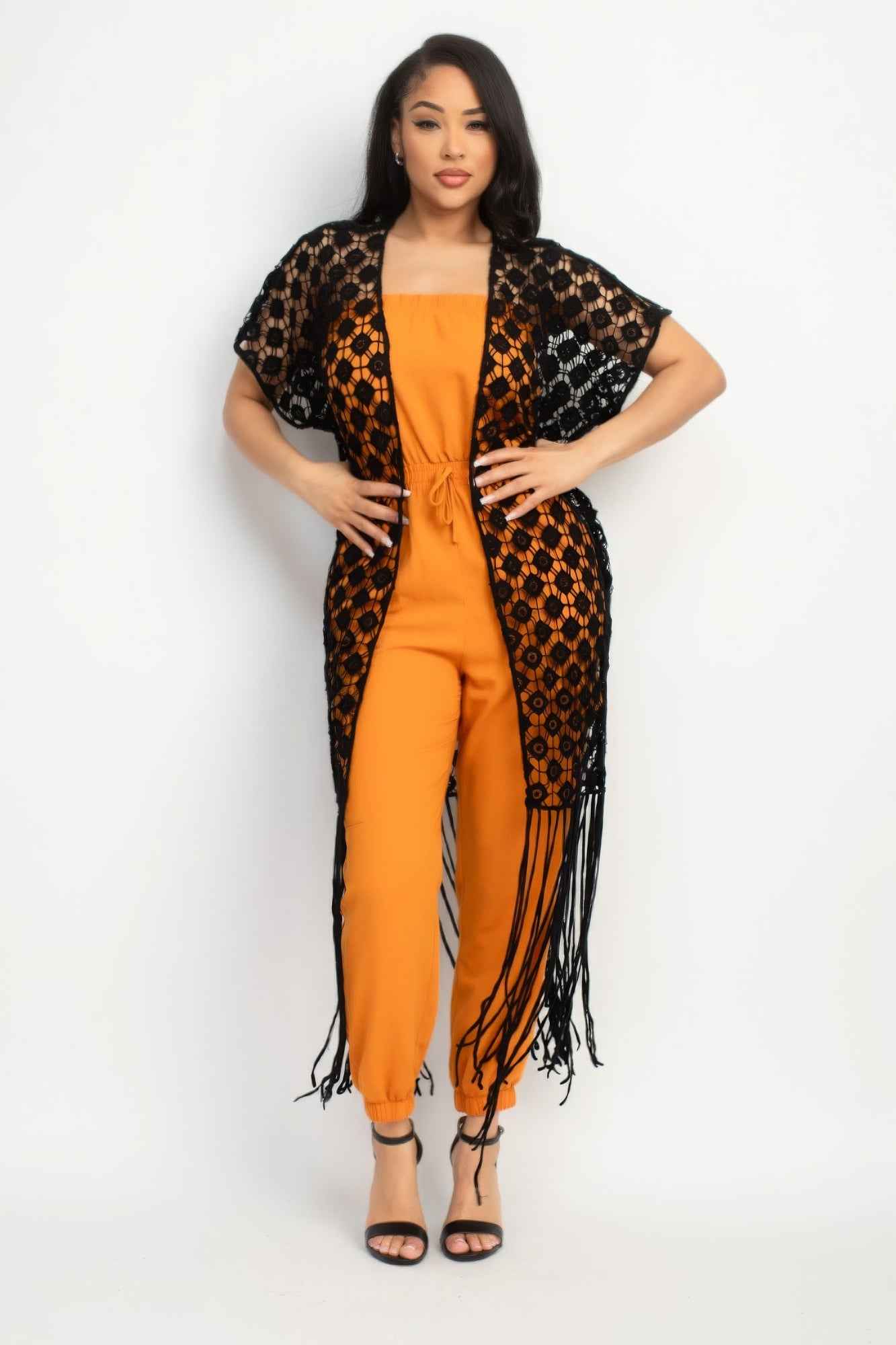 Sale - Crocheted Open-front Fringe Kimono – On Sale Now
