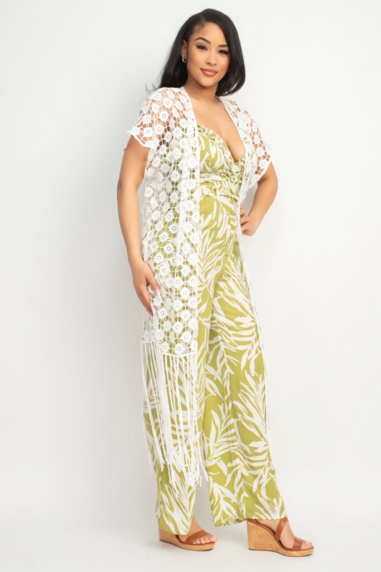 Crocheted Open-front Fringe Kimono-Product Type | Naughty Smile Fashion