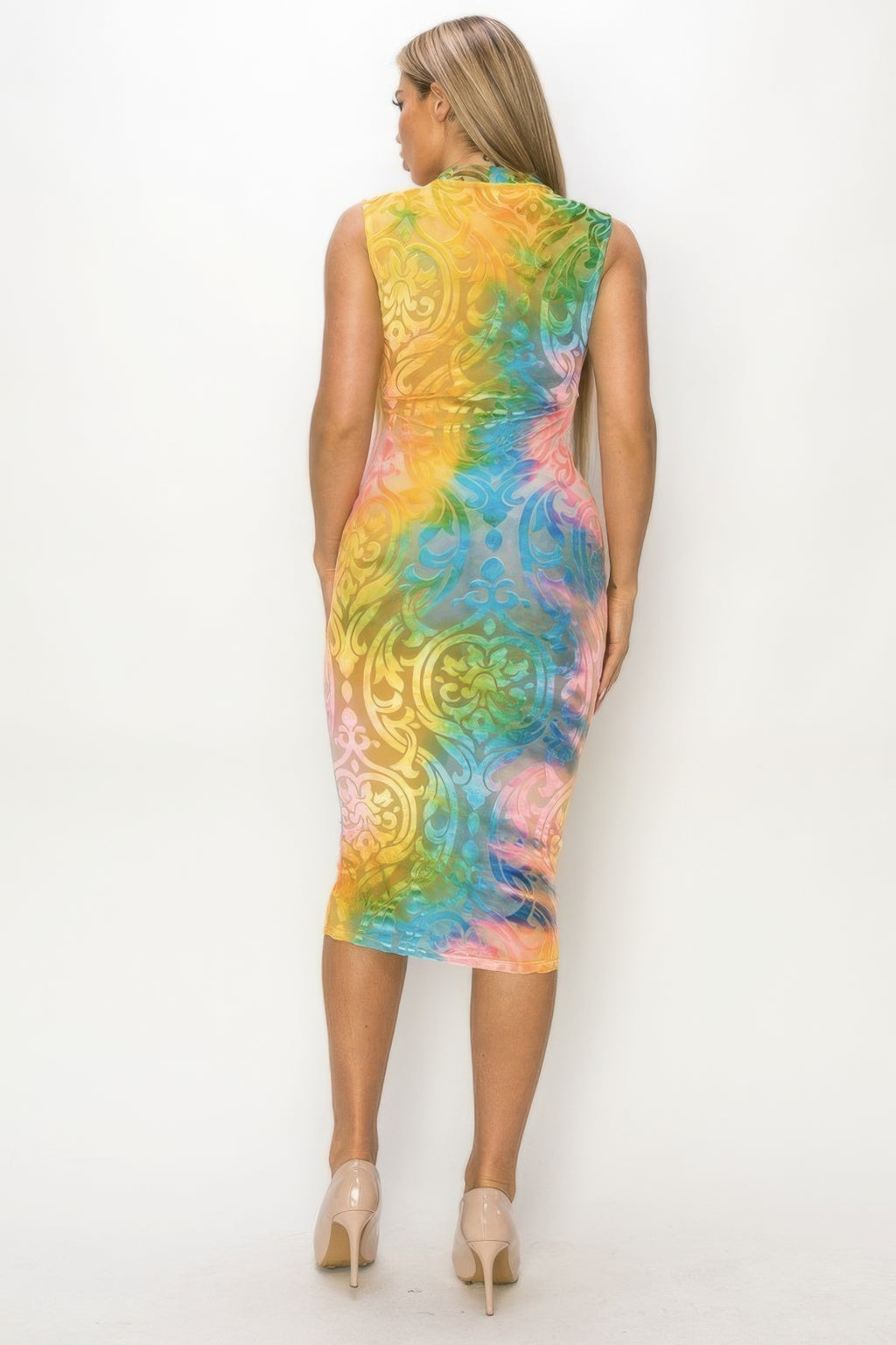 Velvet Burn Out Pattern Sexy Midi Dress-Product Type | Naughty Smile Fashion