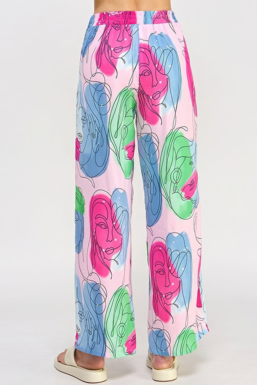 Printed Wide Leg Pant With Elastic Back-Product Type | Naughty Smile Fashion
