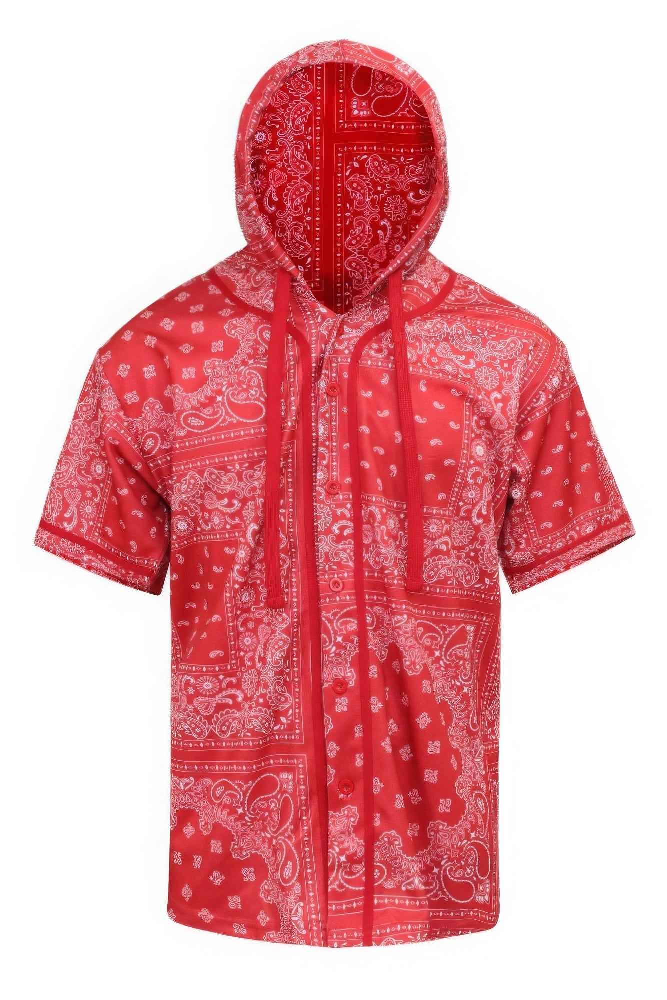 Hooded Bandana Baseball Jersey – men’s fashion, stylish and versatile