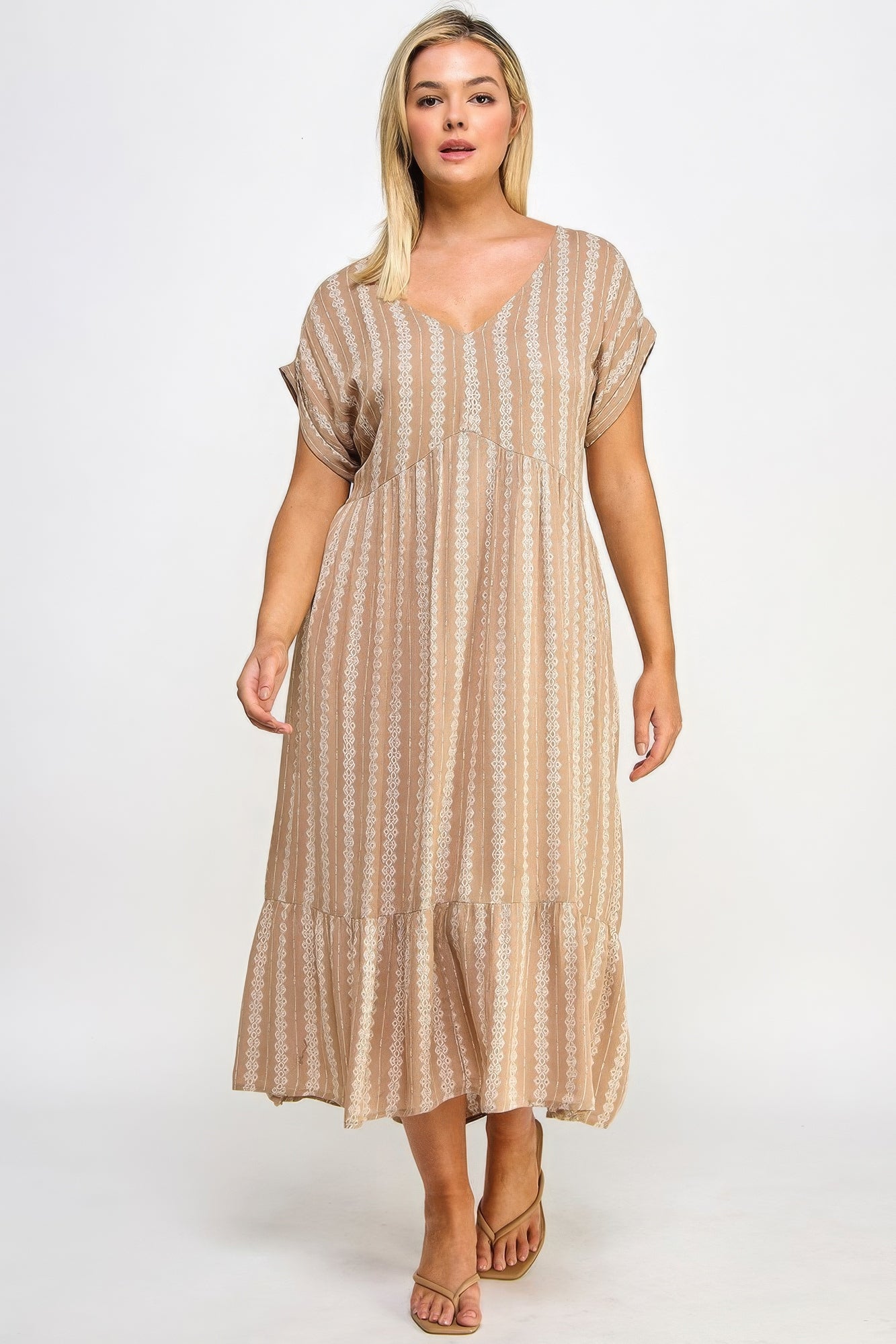 Plus Size Boho Maxi Dress W/ Slip – Stylish & Comfortable – men’s fashion, stylish and versatile