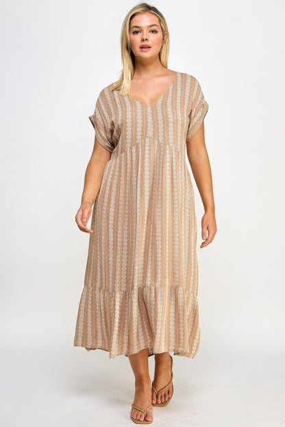 Plus Size Boho Maxi Dress W/ Slip – Stylish & Comfortable – men’s fashion, stylish and versatile