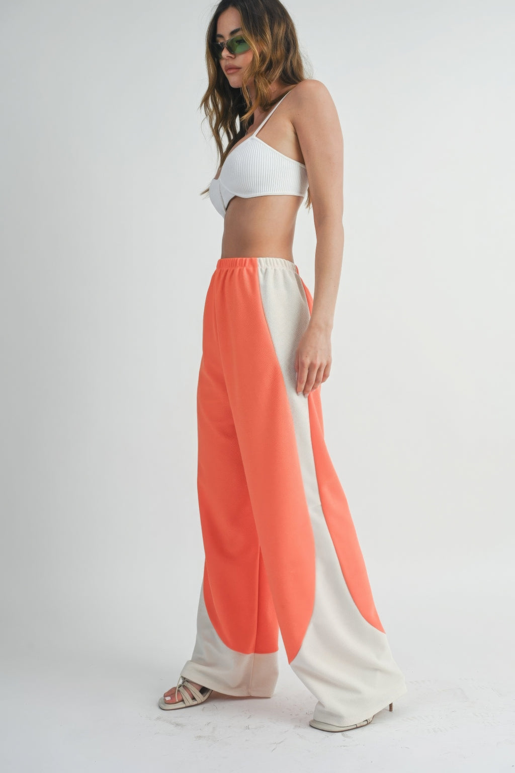 Two Toned Wide Leg Pants-Product Type | Naughty Smile Fashion