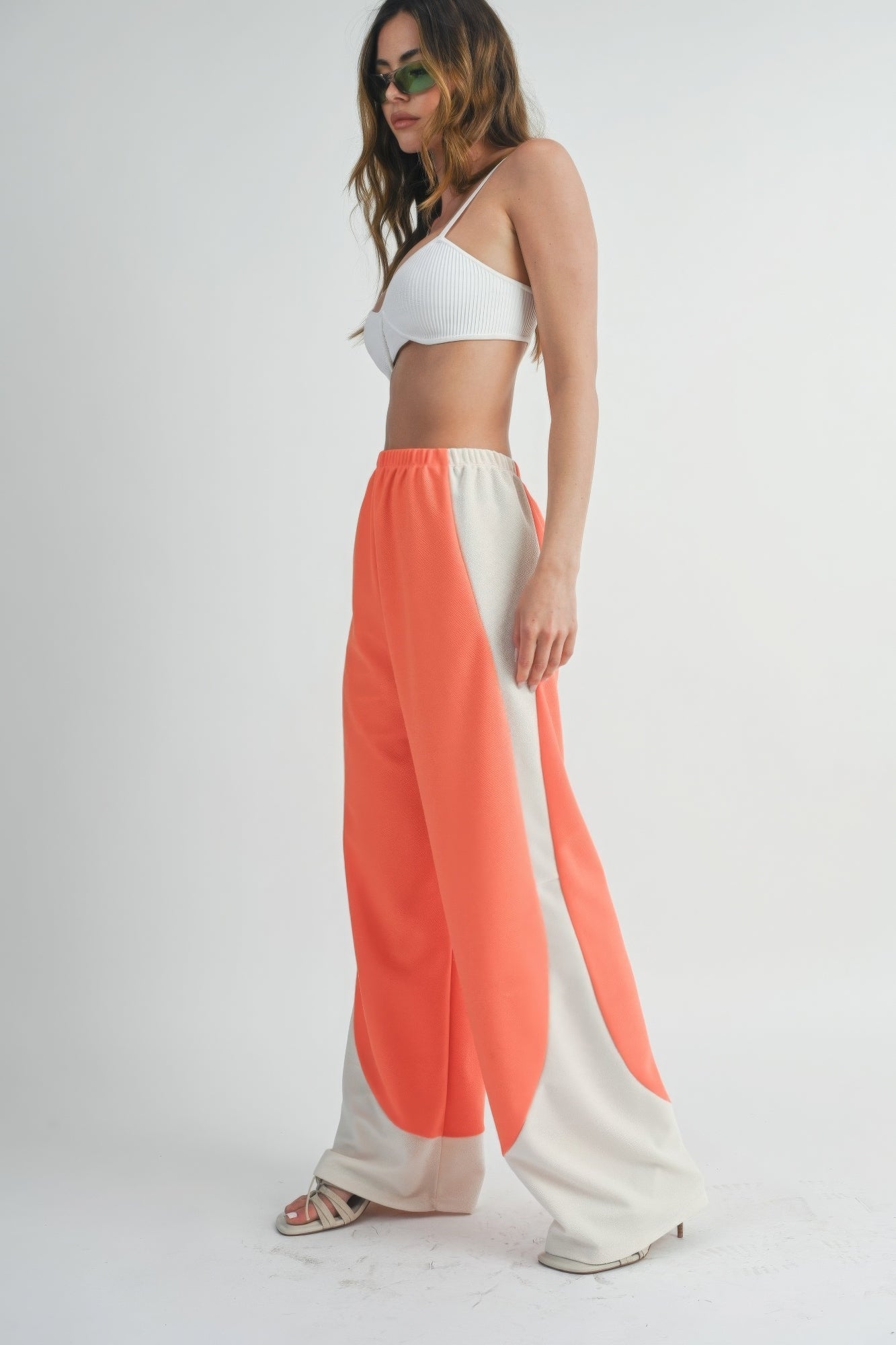 Two Toned Wide Leg Pants-Product Type | Naughty Smile Fashion