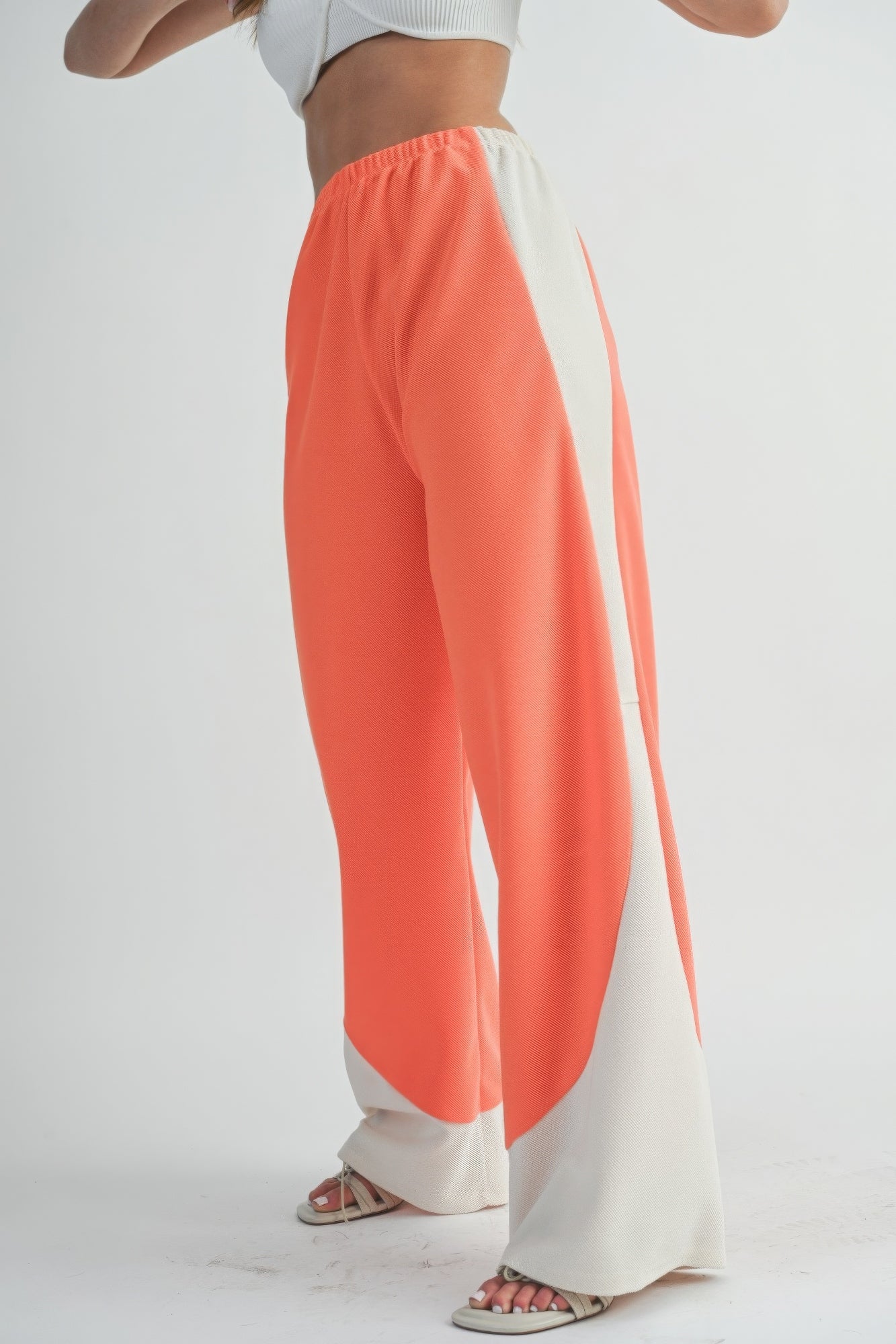 Two Toned Wide Leg Pants-Product Type | Naughty Smile Fashion