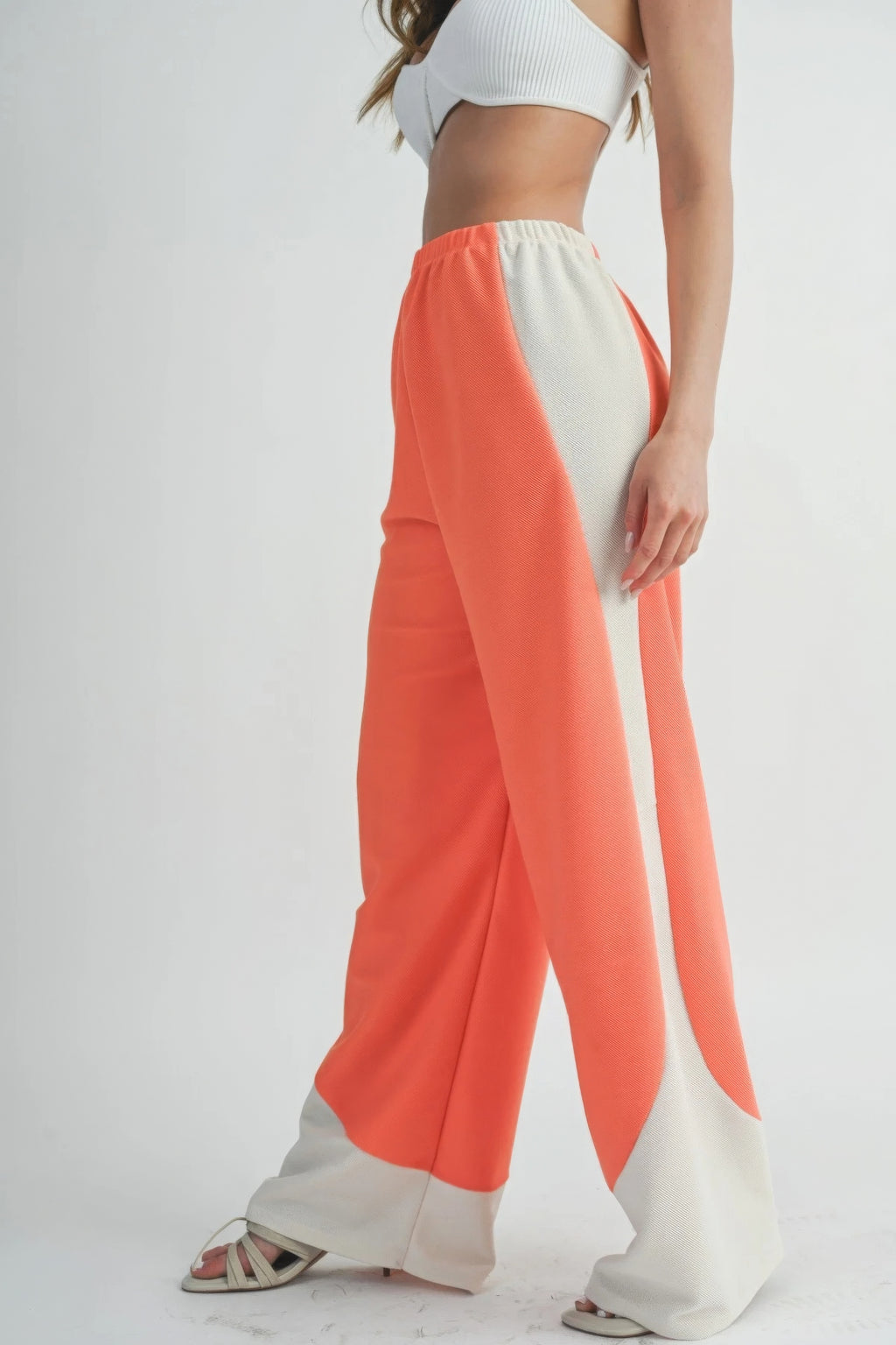 Two Toned Wide Leg Pants-Product Type | Naughty Smile Fashion