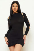 Cutout Around Shoulder Mini Dress-Product Type | Naughty Smile Fashion