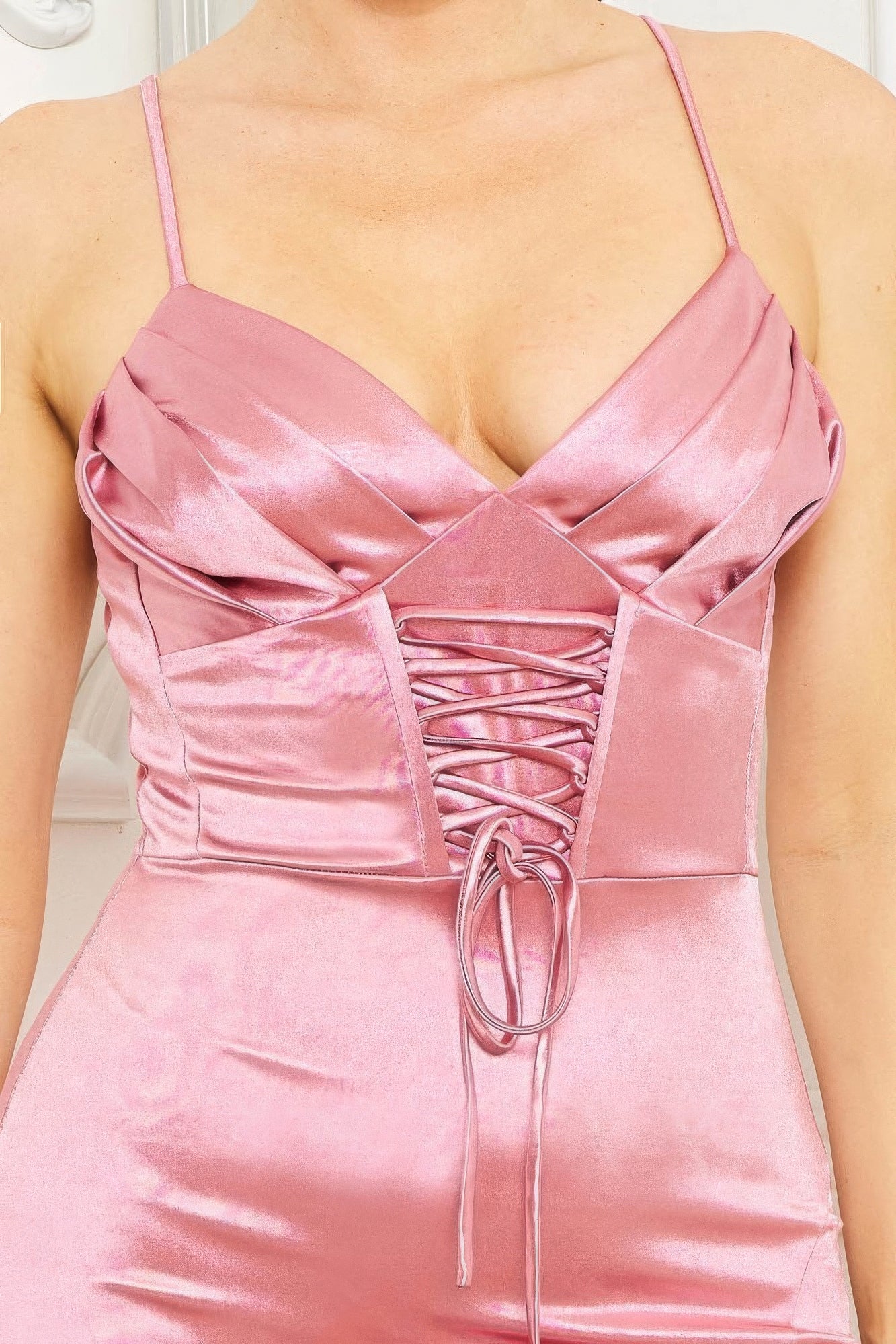Satin Caged Waist Maxi Dress-Product Type | Naughty Smile Fashion