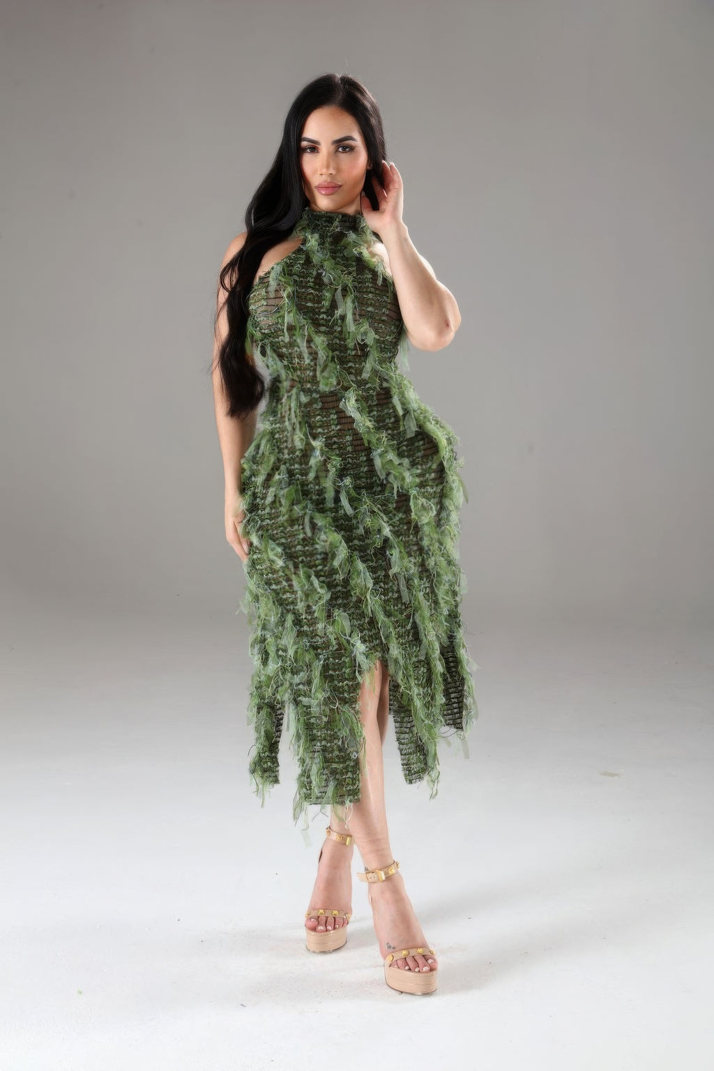 Halter Ruffled Dress-Product Type | Naughty Smile Fashion