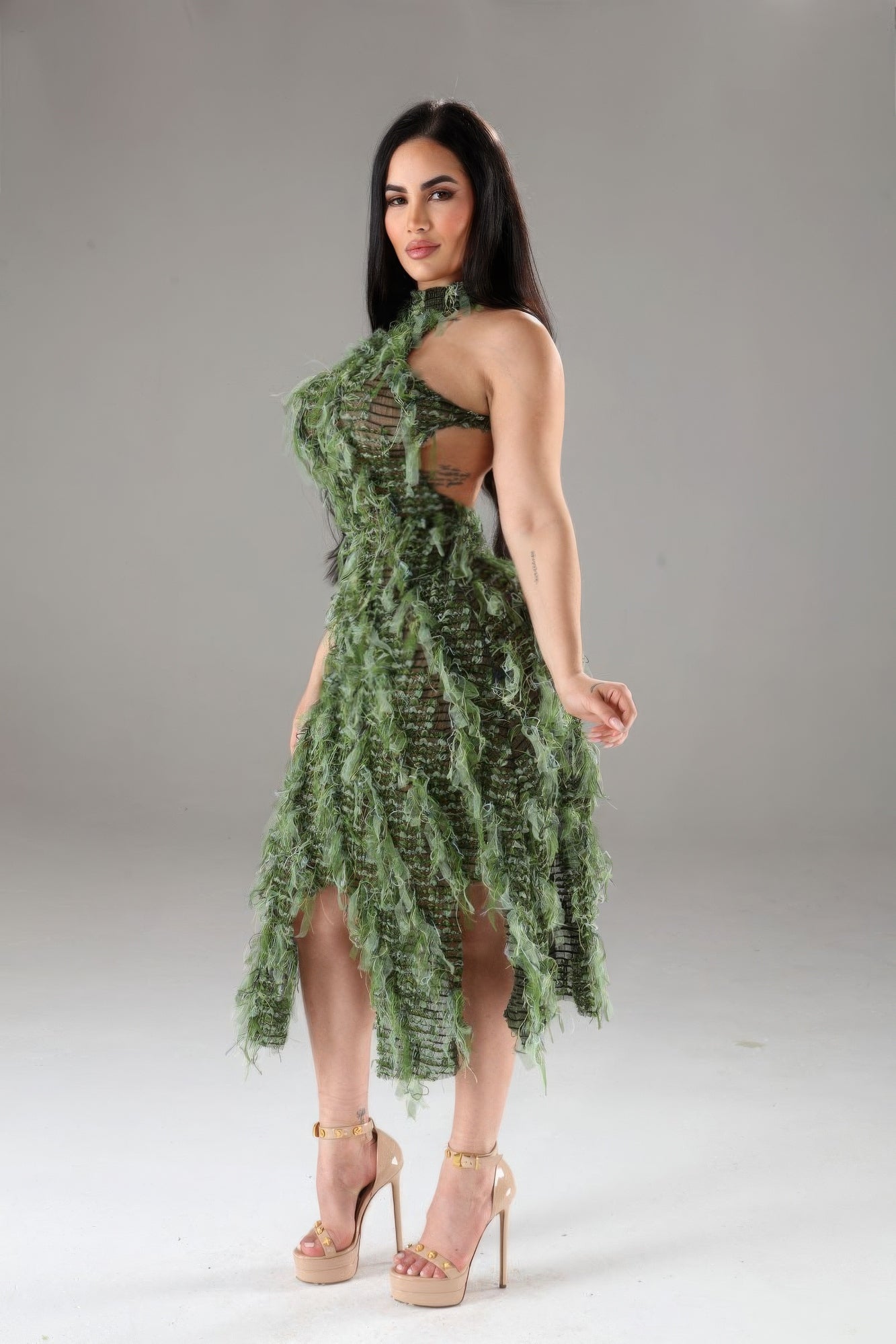Halter Ruffled Dress-Product Type | Naughty Smile Fashion