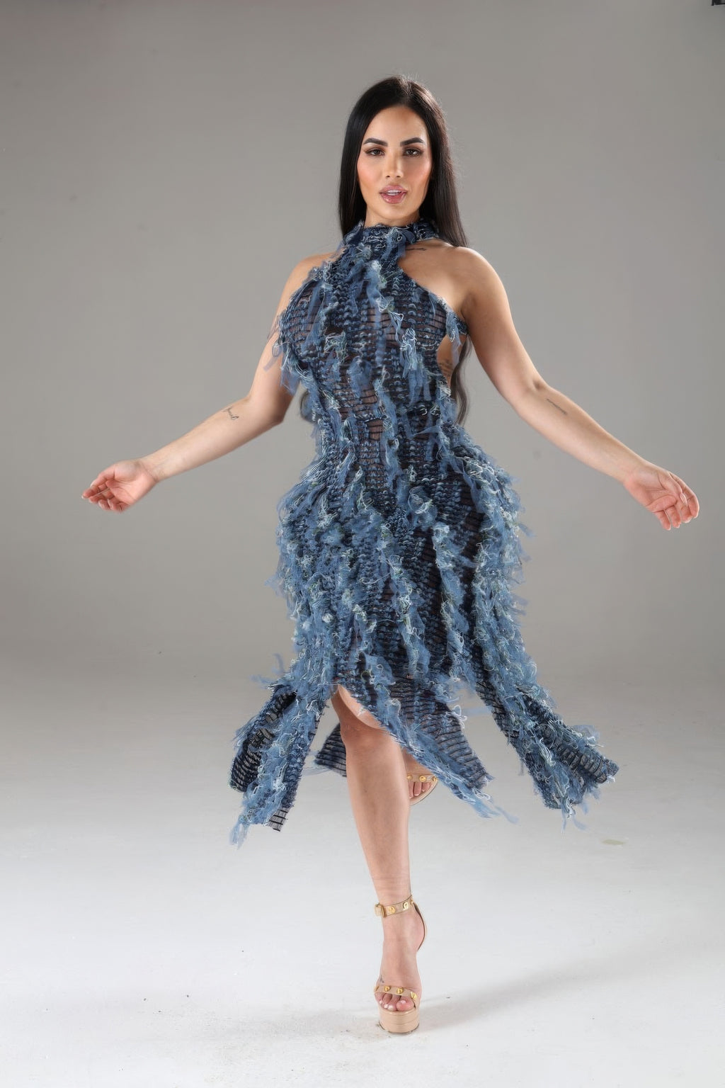 Halter Ruffled Dress-Product Type | Naughty Smile Fashion