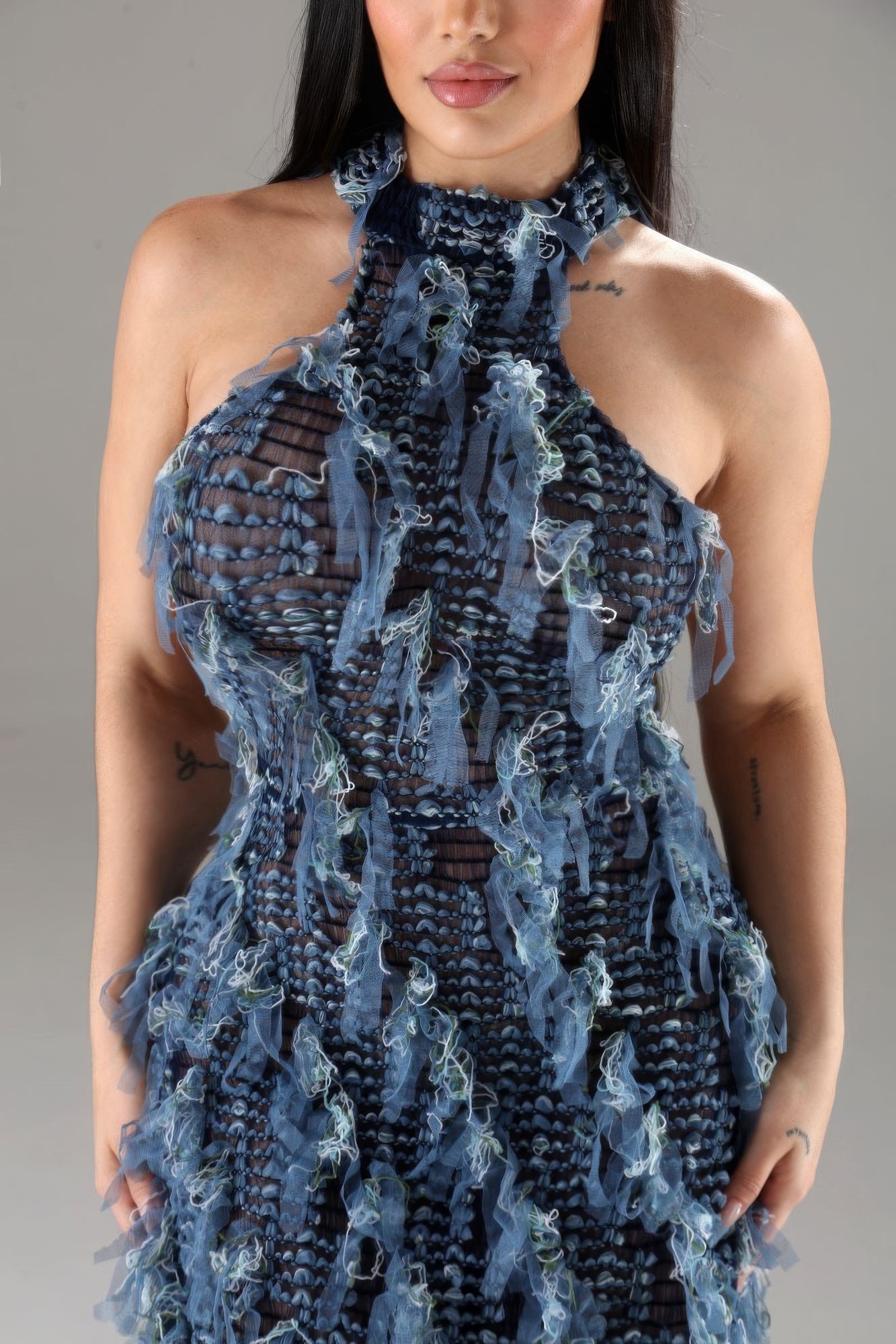Halter Ruffled Dress-Product Type | Naughty Smile Fashion