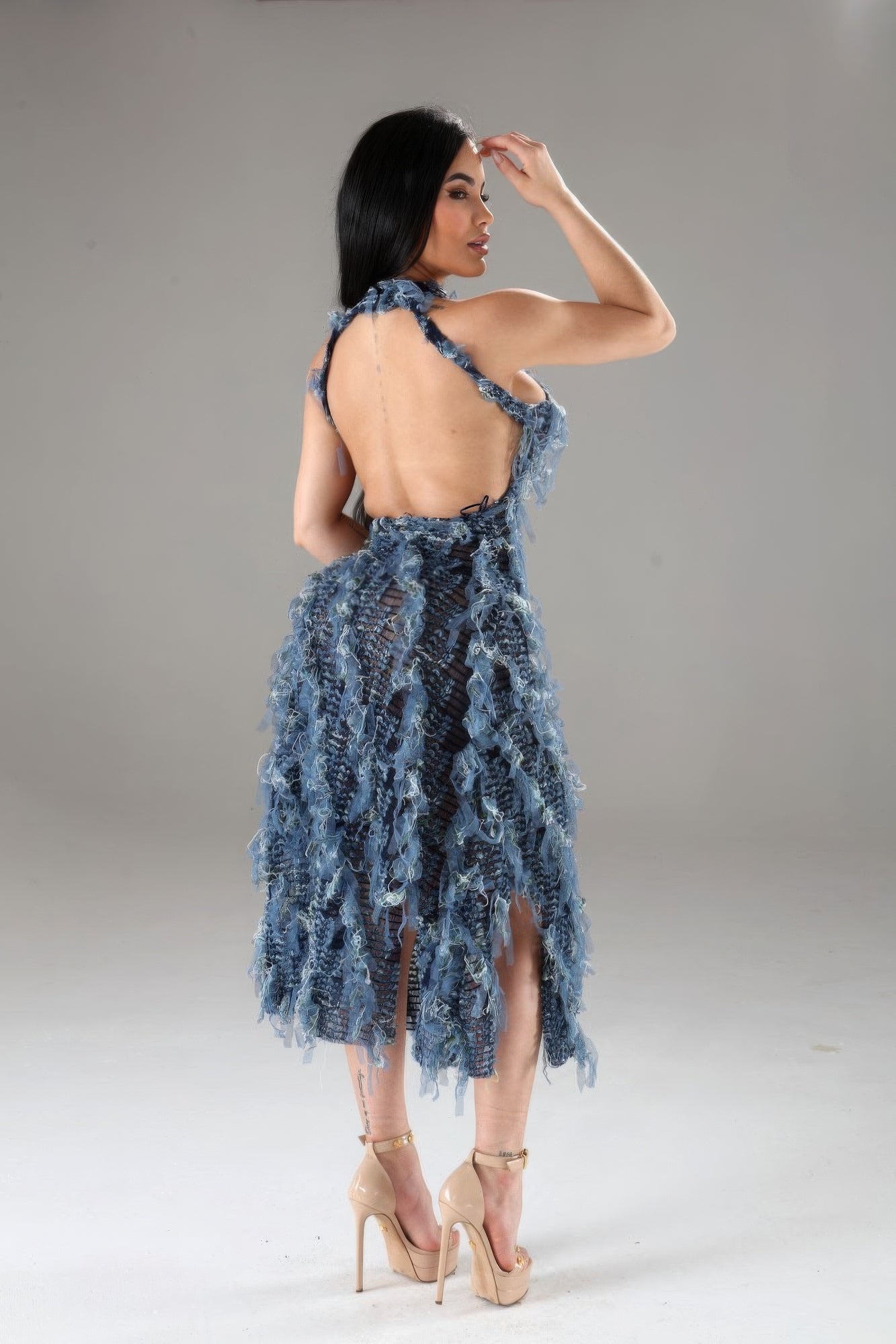 Halter Ruffled Dress-Product Type | Naughty Smile Fashion