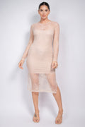 Lace Rhinestone-studded Slit Midi Dress-Product Type | Naughty Smile Fashion