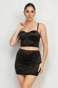Sweetheart Bustier Rhinestones Crop Top-Product Type | Naughty Smile Fashion
