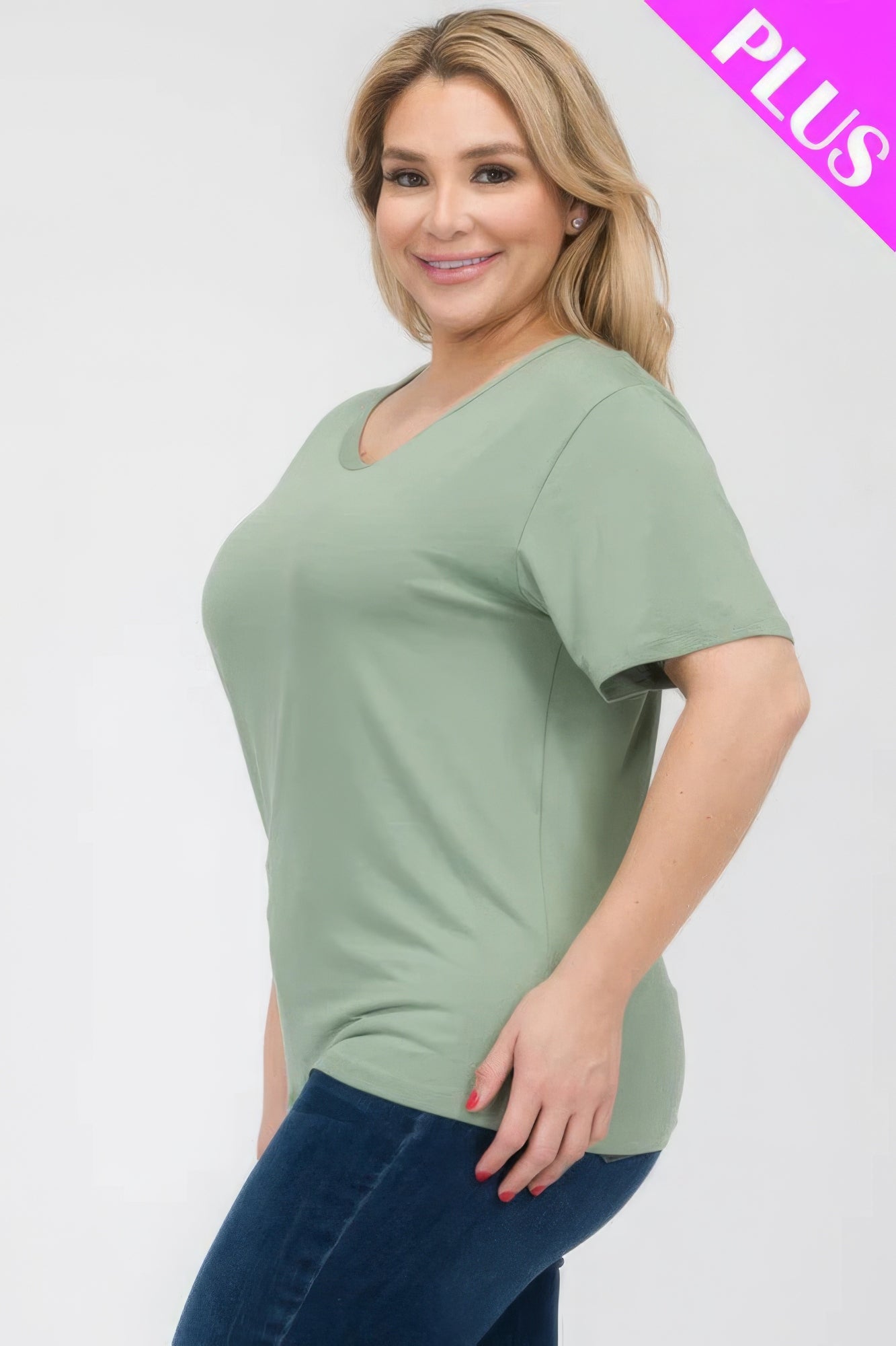 Plus Size Basic Short Sleeve T-shirt