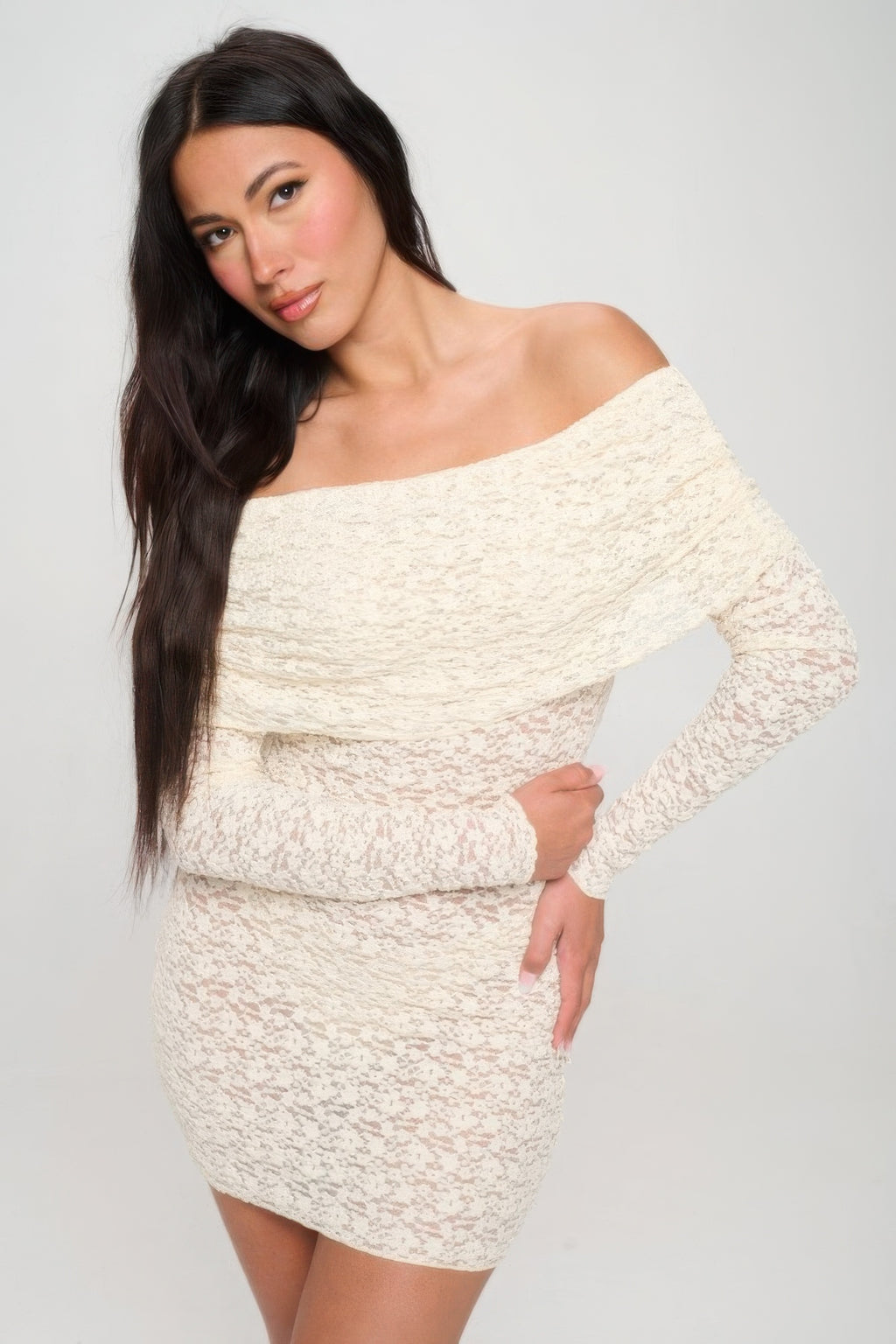 Off Shoulder Lace Dress-Product Type | Naughty Smile Fashion