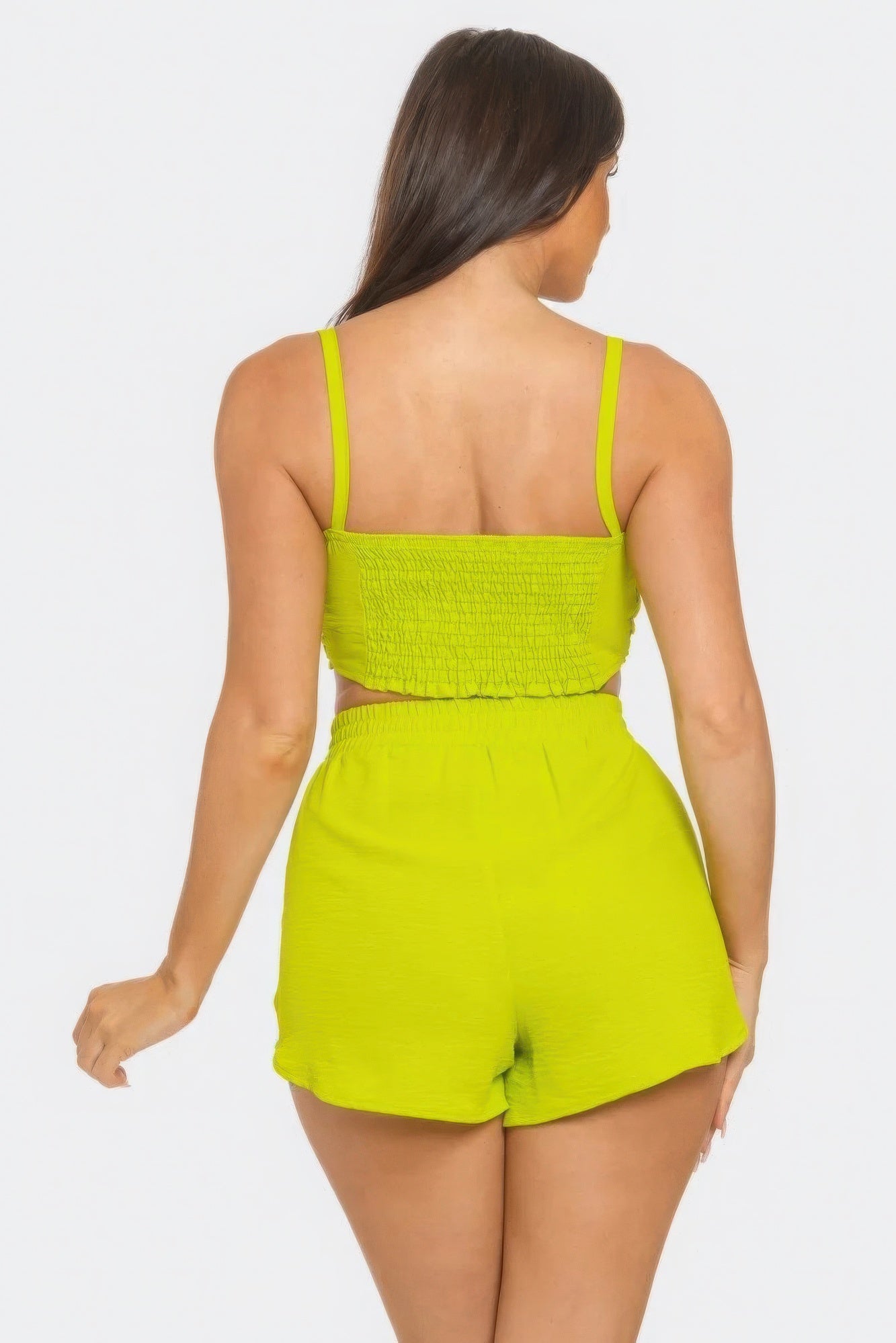 Front Oversized Bow Twisted Tie Top And Shorts Set-Product Type | Naughty Smile Fashion