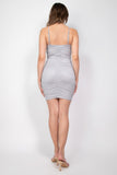 Cowl Neck Glittered Mesh Dress