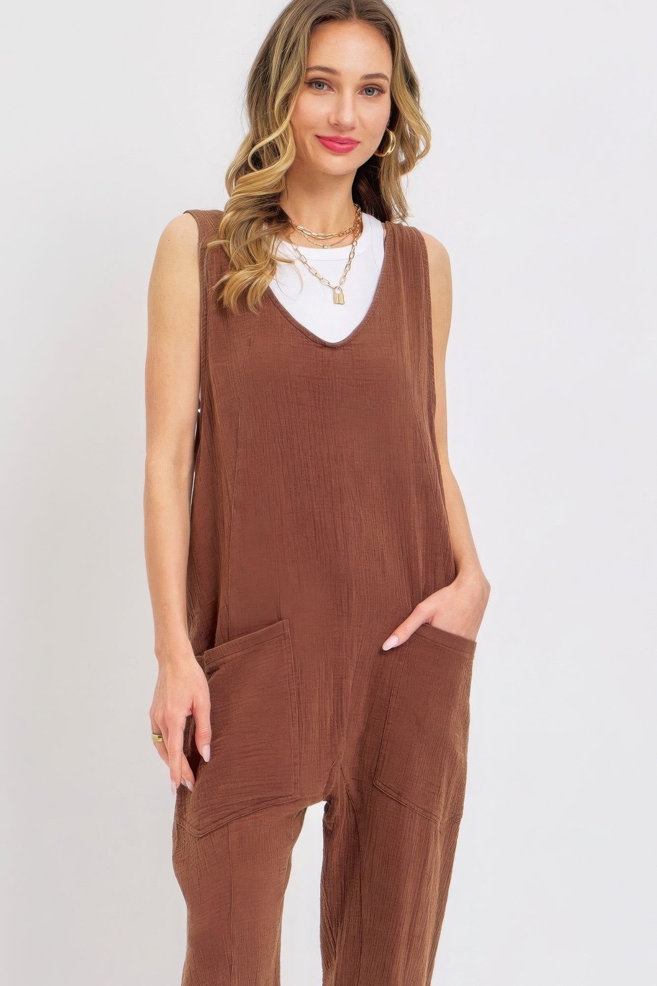 Mineral Washed Summer Jumpsuit-Product Type | Naughty Smile Fashion