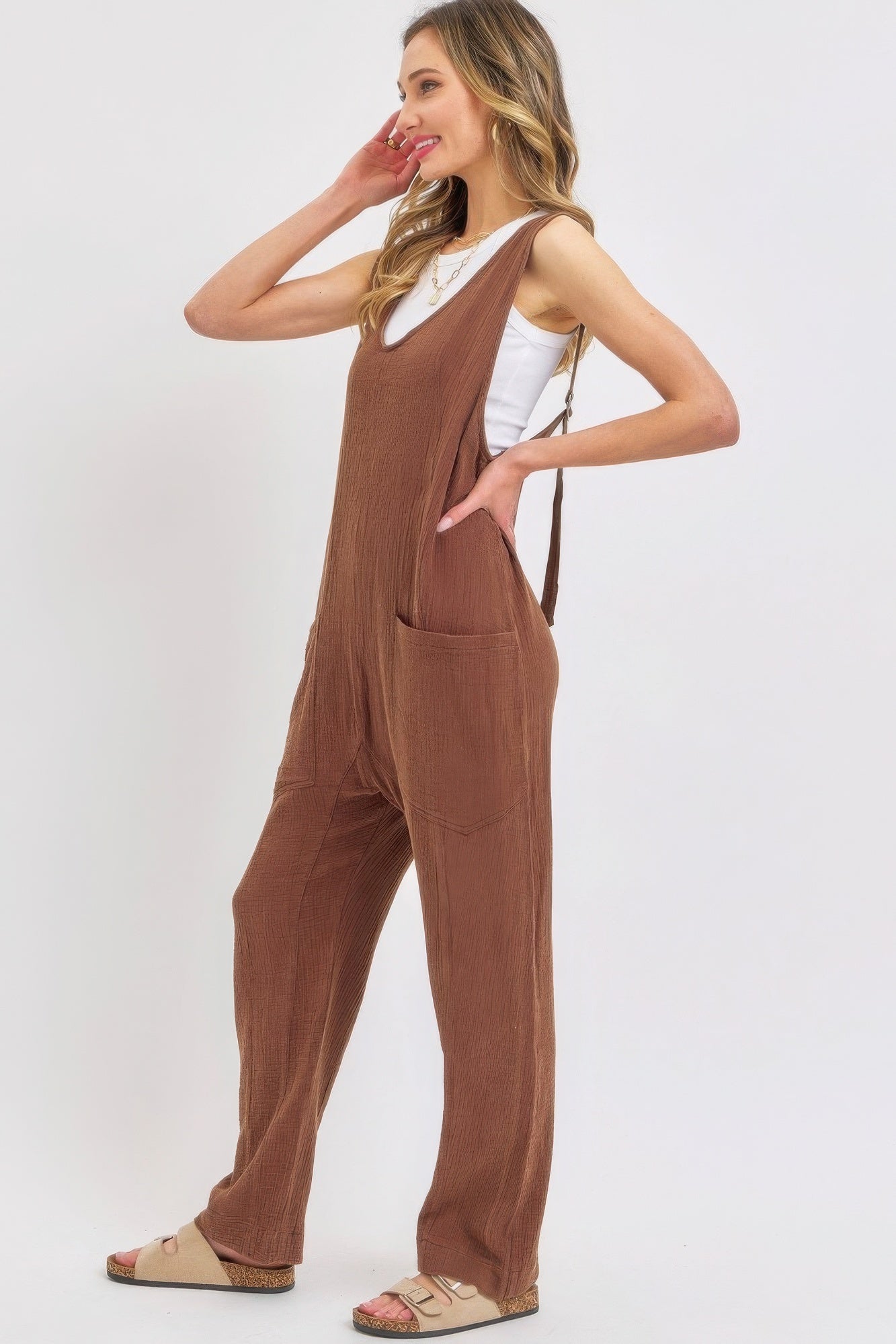 Mineral Washed Summer Jumpsuit-Product Type | Naughty Smile Fashion
