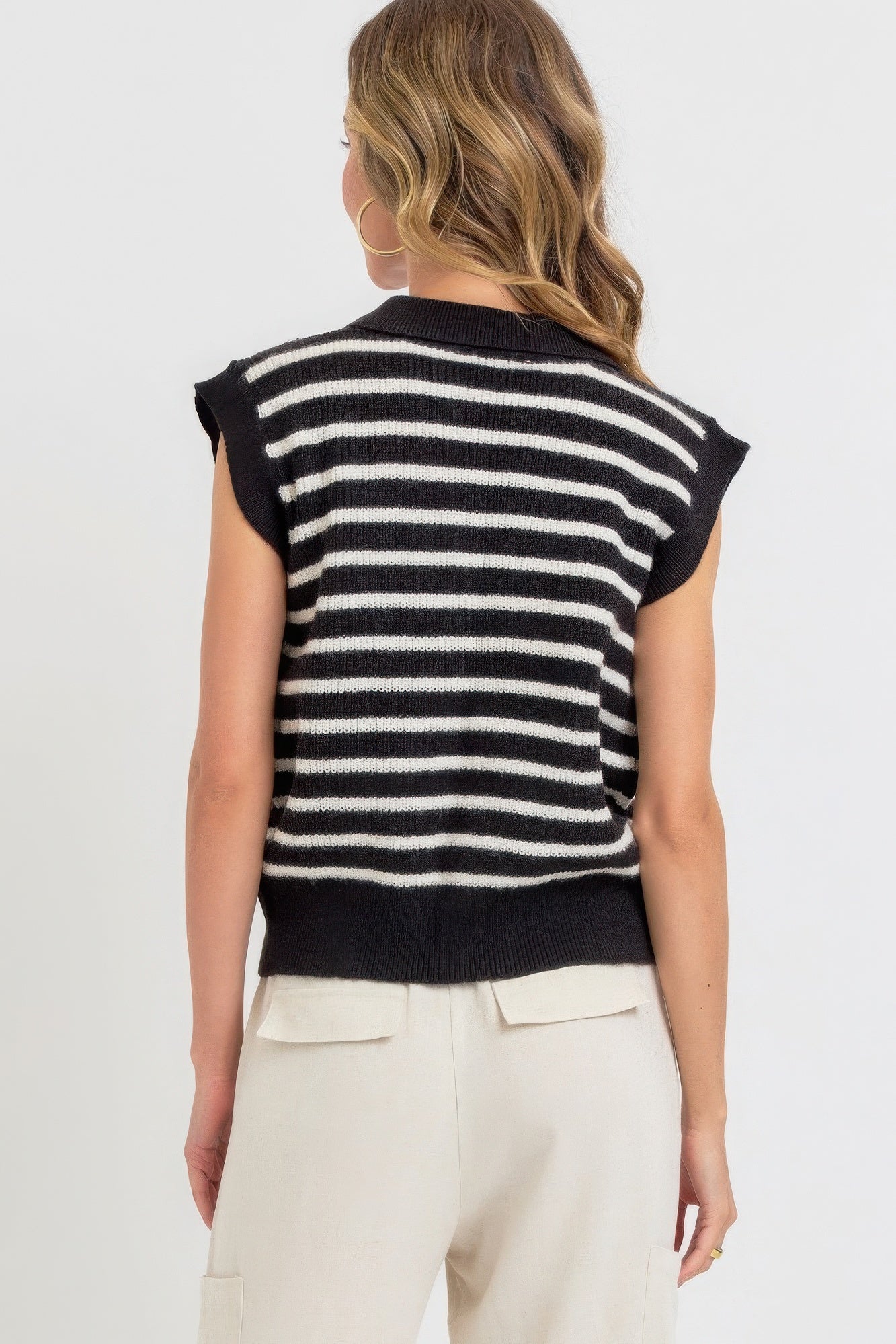 Flower Patch Stripe Knit Top-Product Type | Naughty Smile Fashion