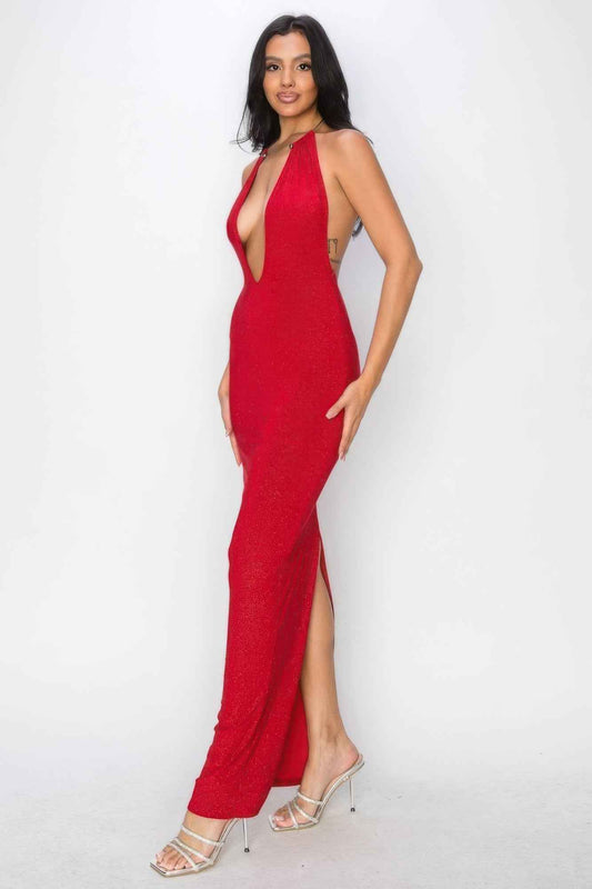 New Arrival – Halter Necklace Trim Long Dress – New Arrival Now Live