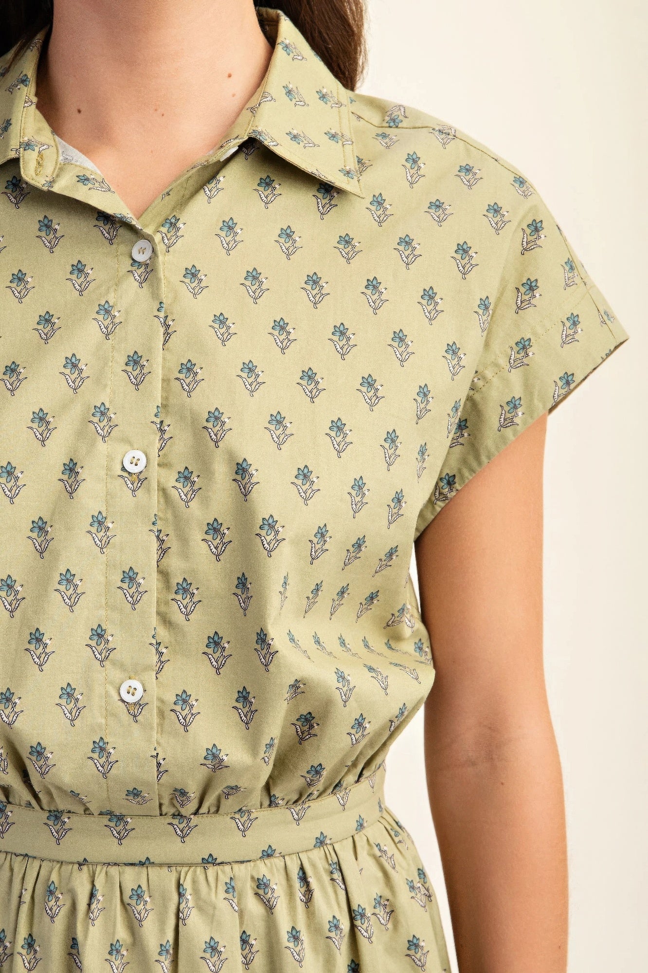 Printed drop shoulder cropped shirt-Product Type | Naughty Smile Fashion