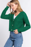 Long slv v-neck sweater cardigan