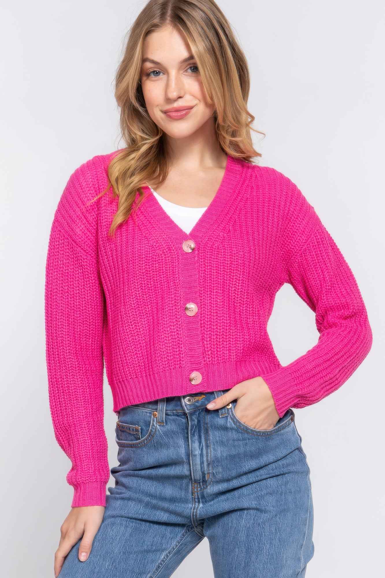 New Arrival – Long slv v-neck sweater cardigan – New Arrival Now Live
