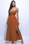 Side Slit Maxi Dress-Product Type | Naughty Smile Fashion
