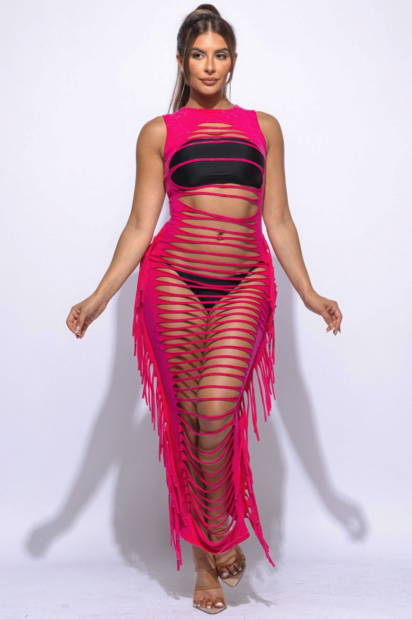 New Arrival – Fringe Cut Out Maxi Dress – New Arrival Now Live