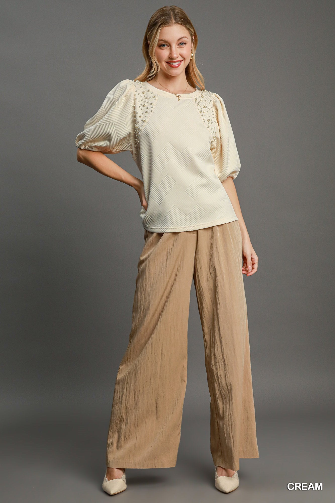Puff Sleeve Knit Top-Product Type | Naughty Smile Fashion