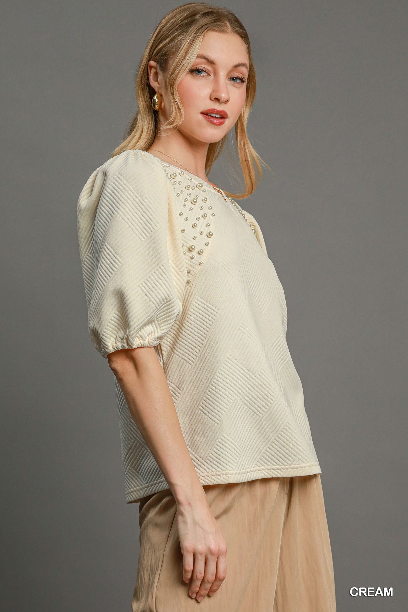 Puff Sleeve Knit Top-Product Type | Naughty Smile Fashion