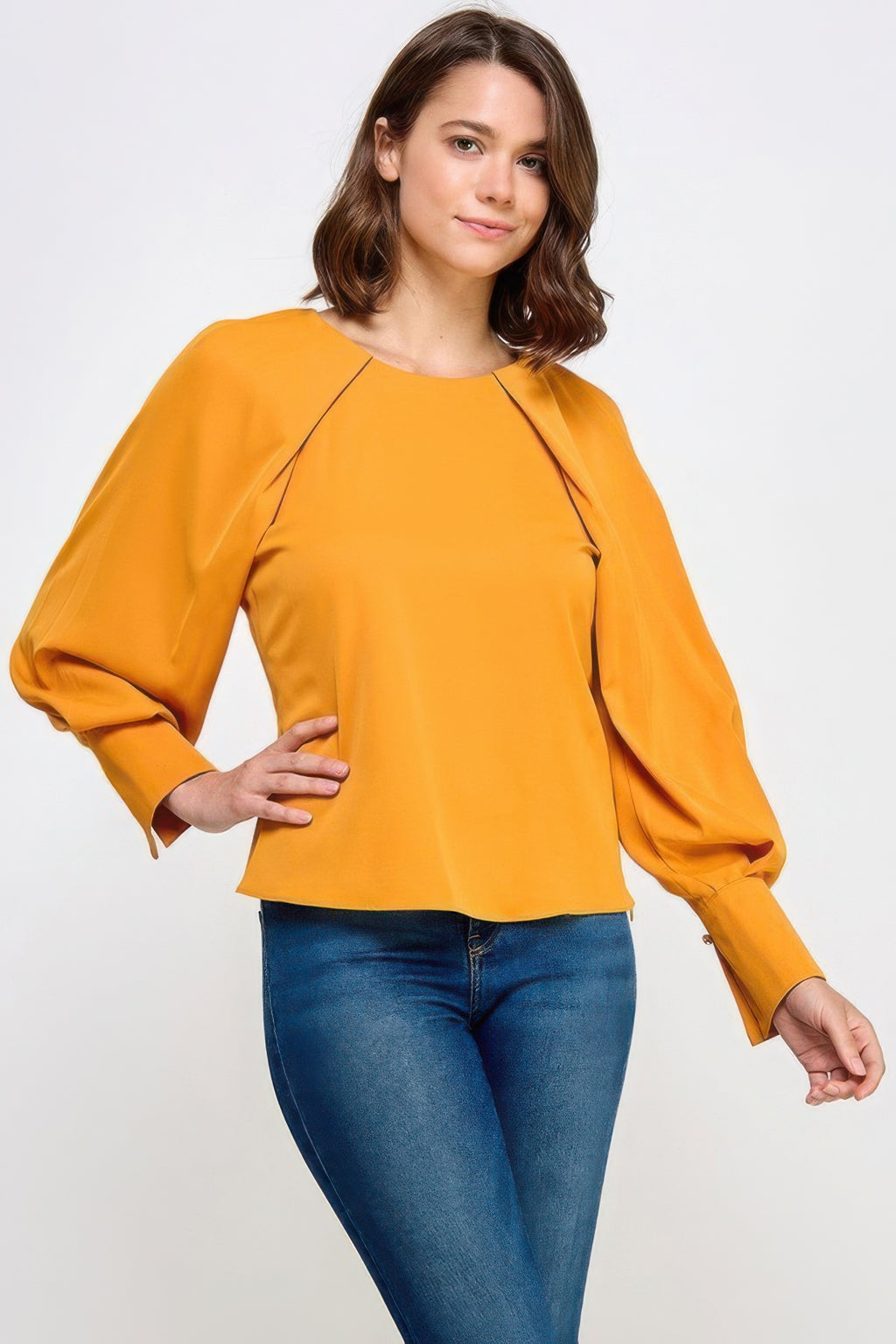Raglan Long Sleeve Top With Back Neck Tie-Product Type | Naughty Smile Fashion