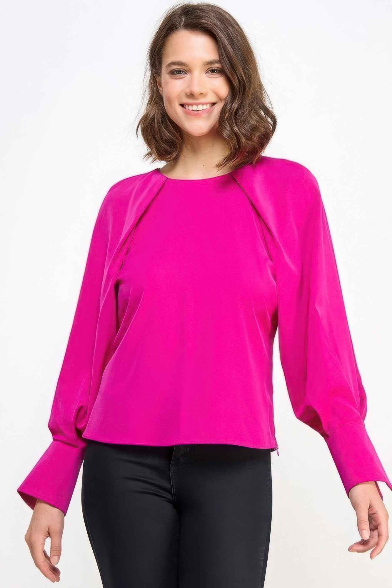 New Arrival – Raglan Long Sleeve Top With Back Neck Tie – New Arrival Now Live