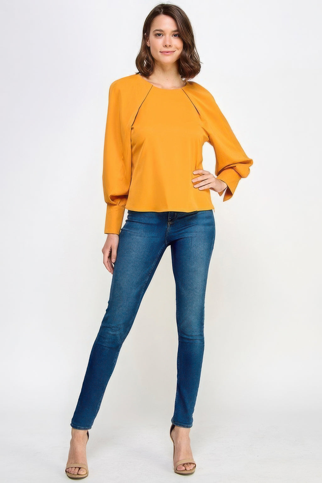 Raglan Long Sleeve Top With Back Neck Tie-Product Type | Naughty Smile Fashion