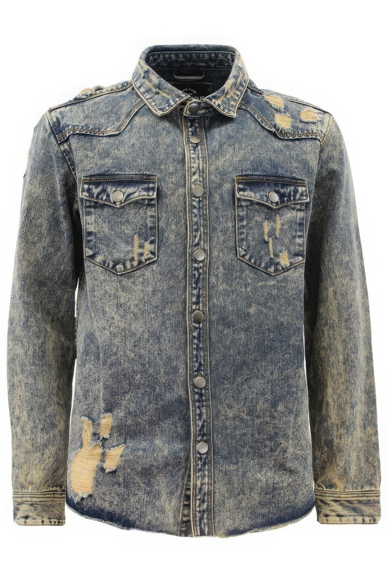 New Arrival – Men's Ripped Denim Overshirt – New Arrival Now Live