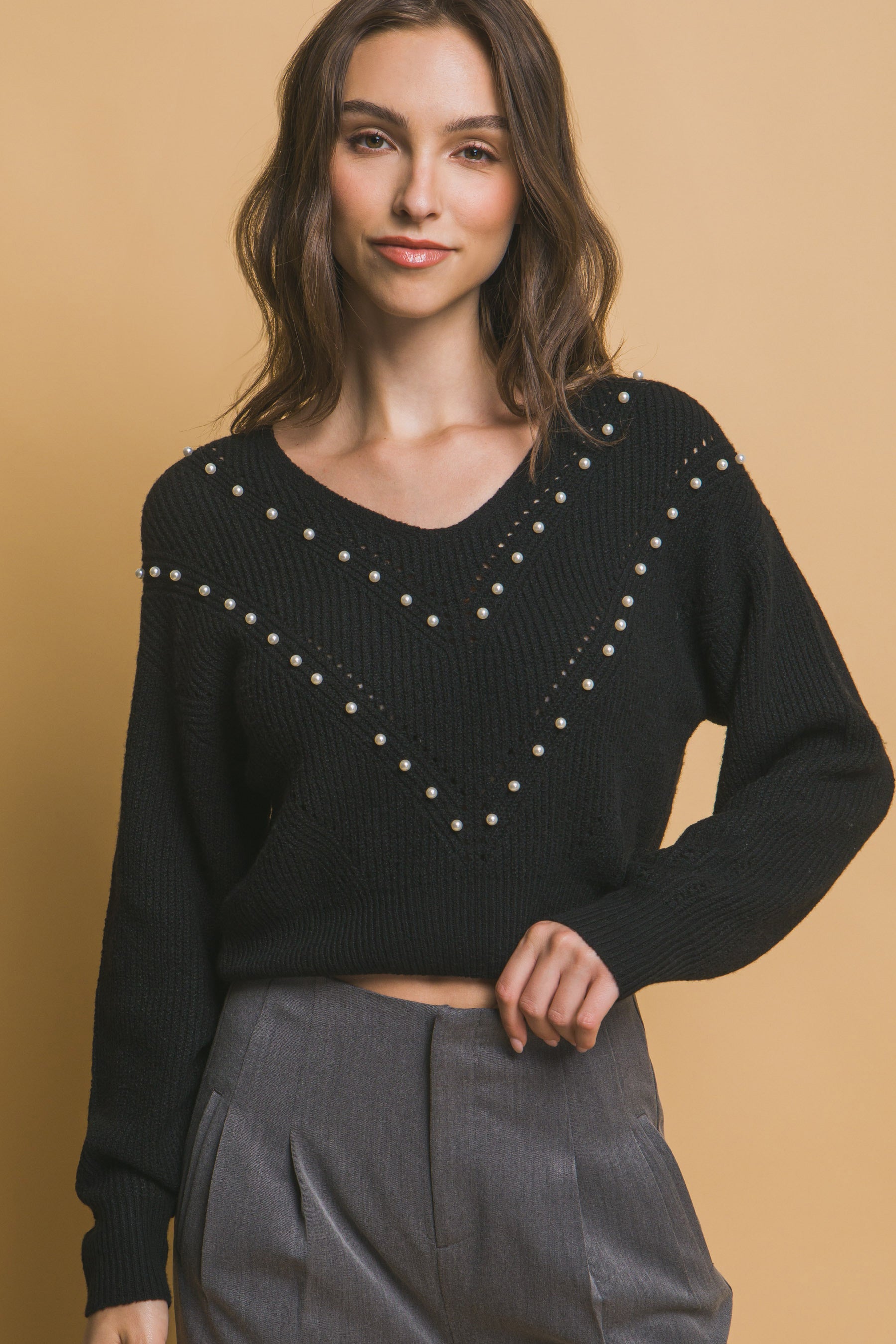 Pearl details sweater-Product Type | Naughty Smile Fashion