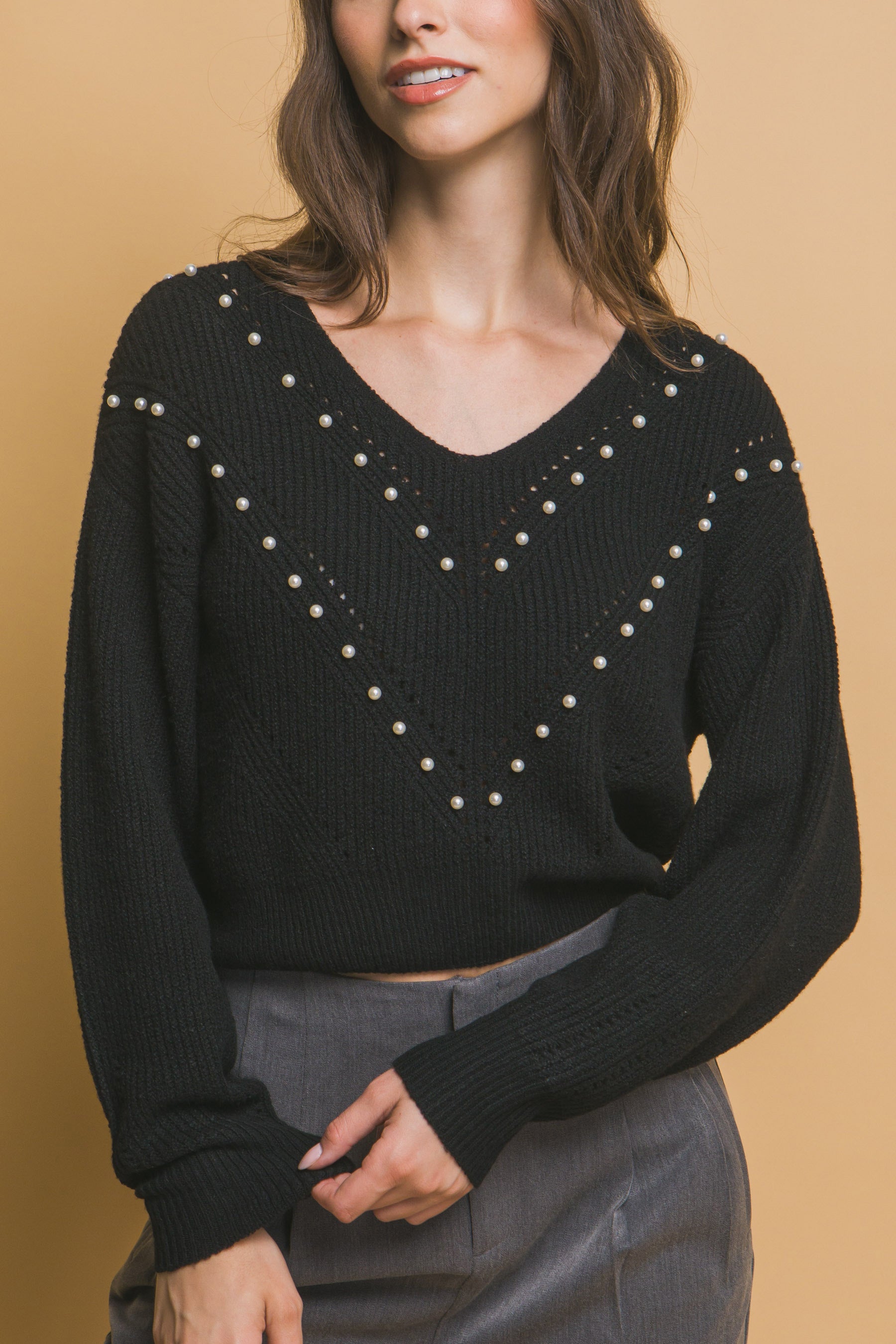 Pearl details sweater-Product Type | Naughty Smile Fashion