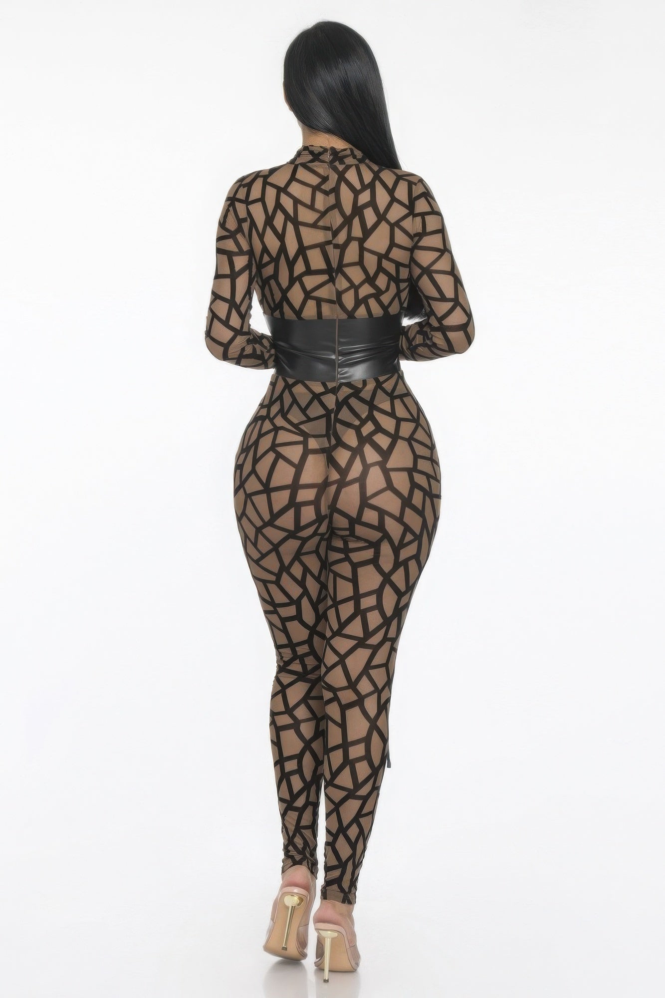 Geometric Printed Jersey Jumpsuit-Product Type | Naughty Smile Fashion