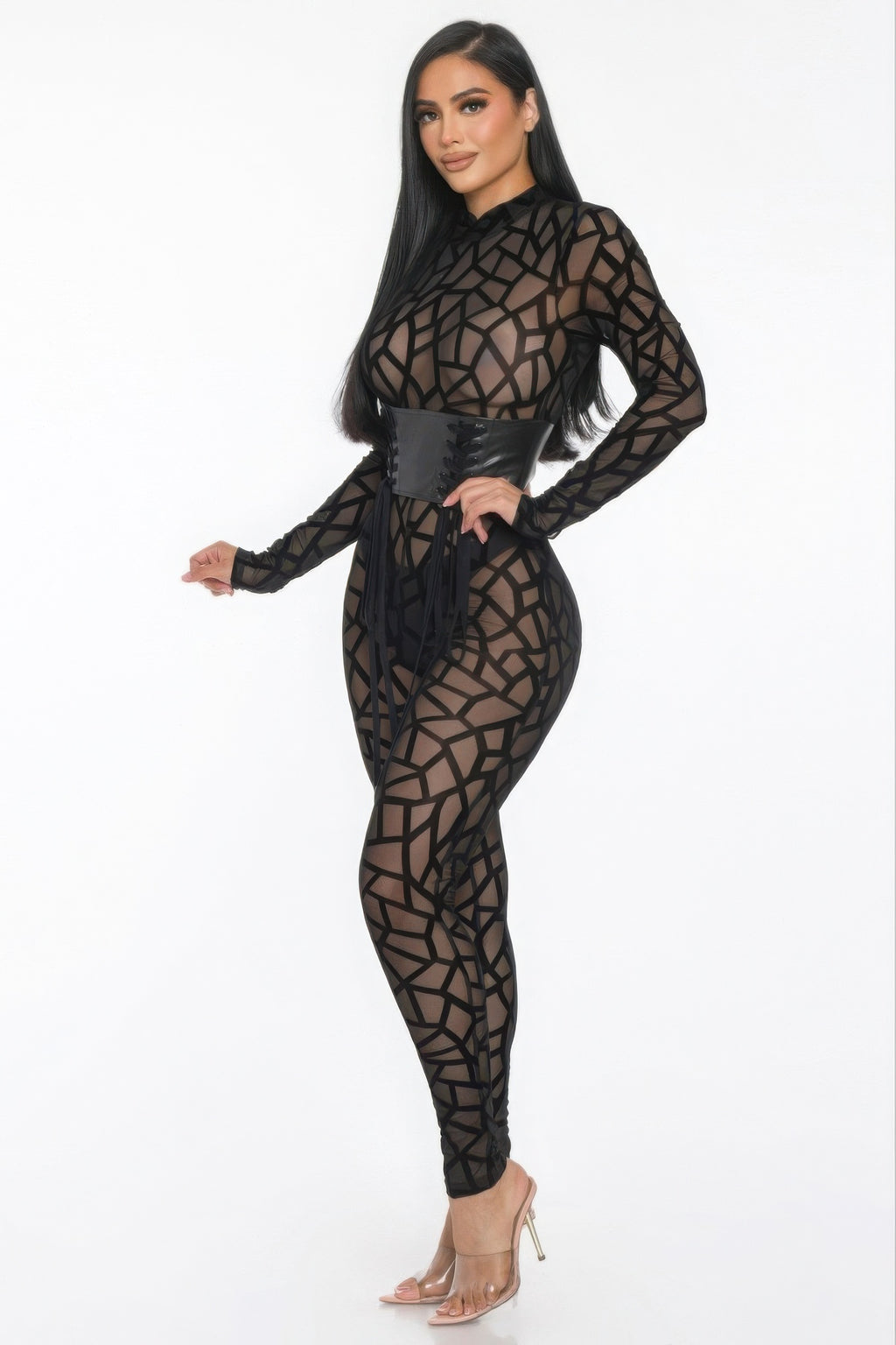 Geometric Printed Jersey Jumpsuit-Product Type | Naughty Smile Fashion