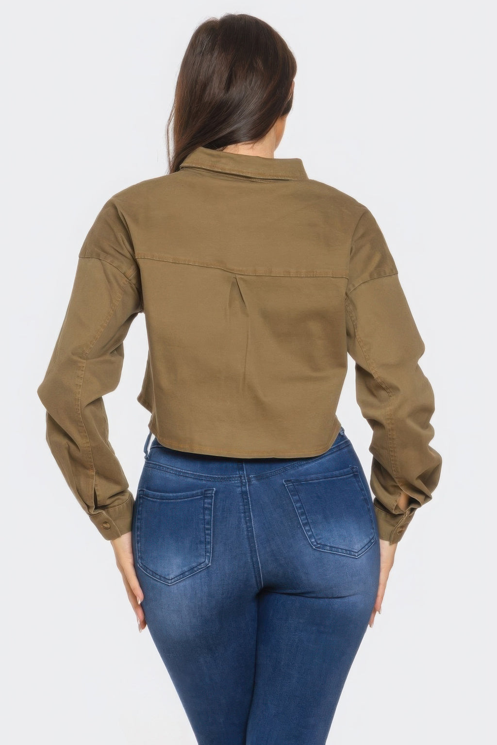 Bling Denim Button Down Shirt-Product Type | Naughty Smile Fashion