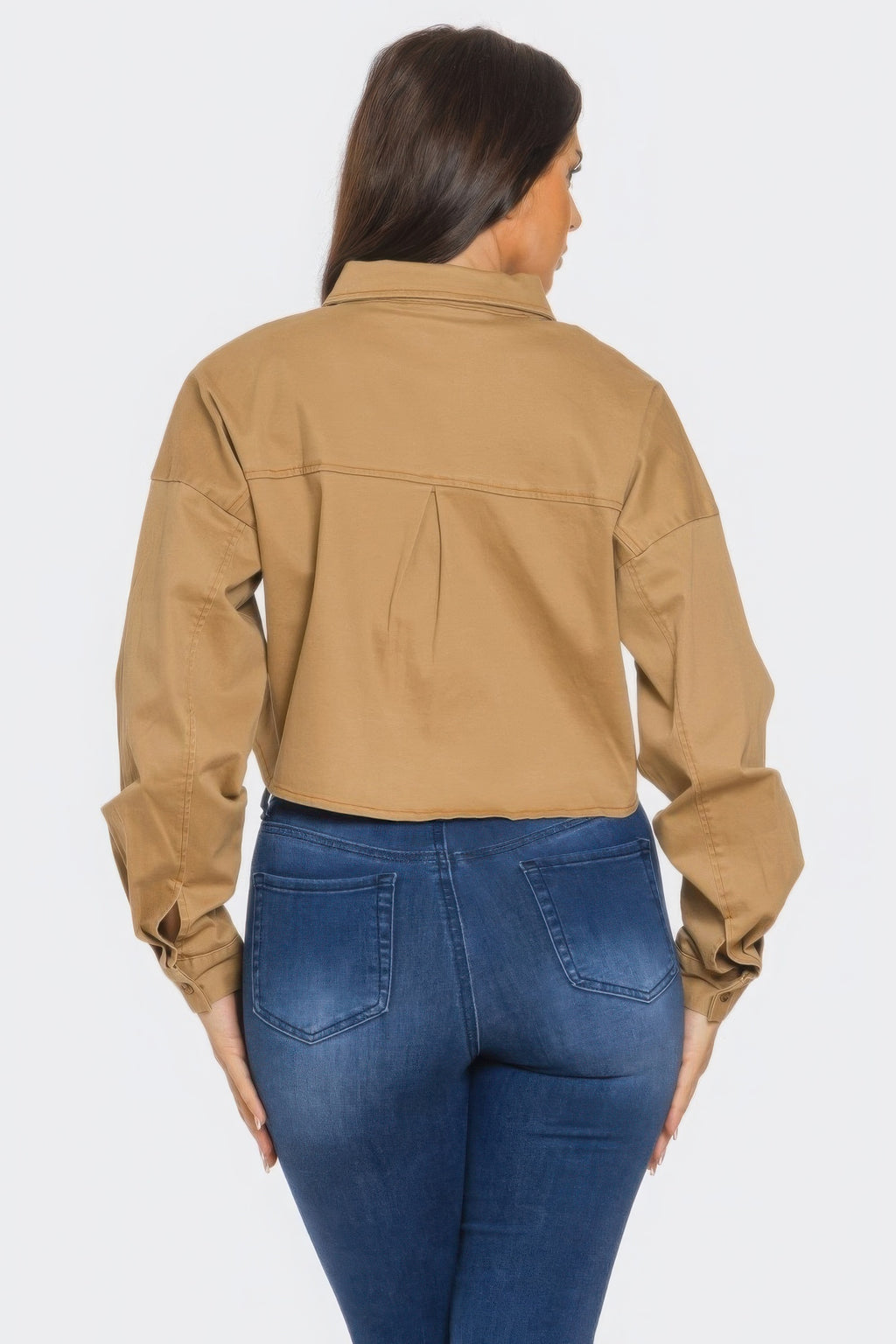 Bling Denim Button Down Shirt-Product Type | Naughty Smile Fashion